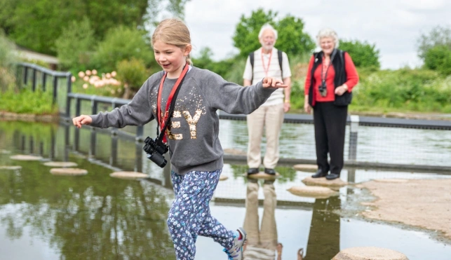 Family at a WWT attraction